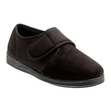 Charles 411 Adjustable Strap Wide Slippers, Black, UK13 Charles 411 Adjustable Strap Wide Slippers, Black, UK13