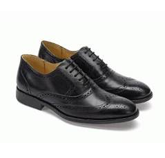 Charles II Mens Black Brogues: 10