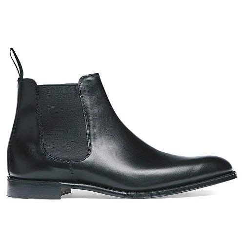 Cheaney Men's Handcrafted Threadneedle Chelsea Boot in Black Calf Leather 12 Medium