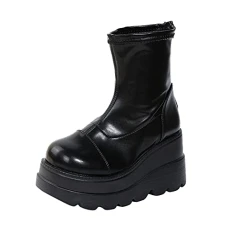 cheap items Women's Fashion Characteristic Shoes Platform Mid-length Boots Boots Zipper Ankle Boots Walking short wellies women mens hiking boots wide fit shoes womens