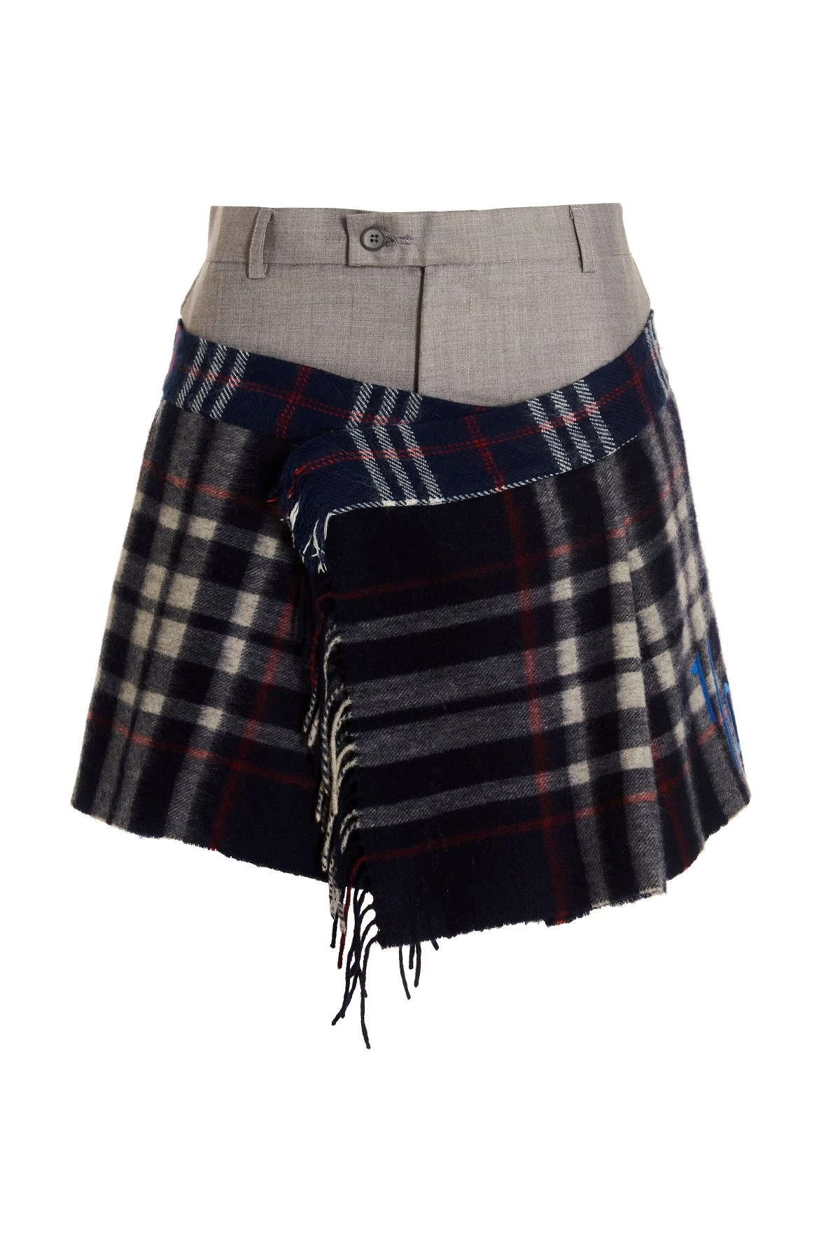 Check Scarf Reworked Skirt Size