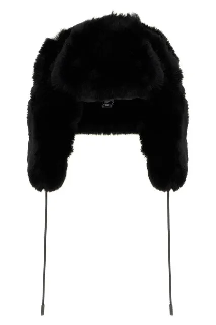 Cher Fluffy Aviator hat - Black