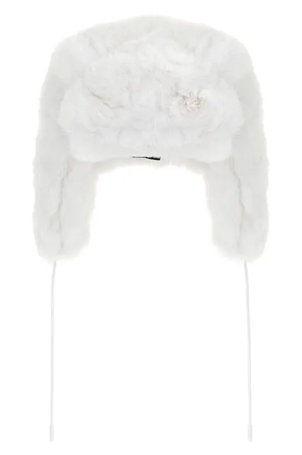 Cher Fluffy Aviator hat - White