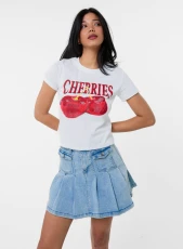 Cherries T hirt / IVORY