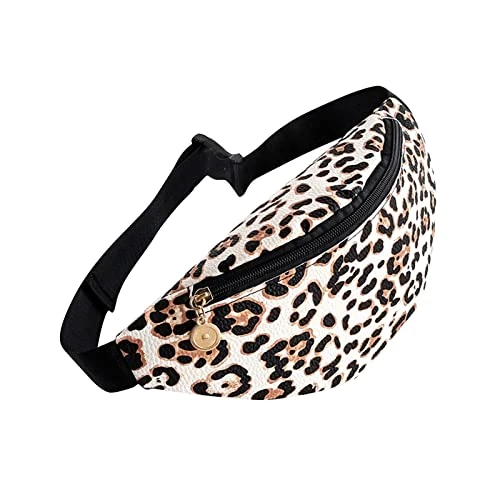 Chest Bag Women's Sling Bag Leather Crossbody Bag Women's Shoulder Bag Women's Shoulder Bag Fashion Bag Leopard Print Cow Print Simple Small Chest Bag Bum Bag Belt Bag, b, One Size