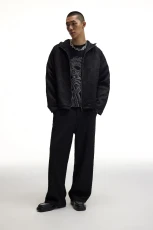 Chet Lo Textured Jacquard Skater Trousers - Black