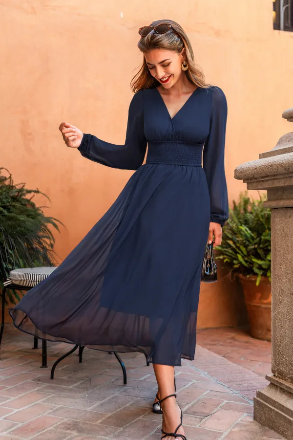 Chic Essence Blue Maxi Dress - Navy