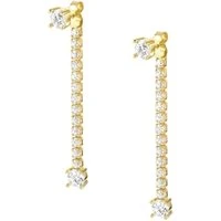 Chic Gold Crystal Joyful Drop Earrings