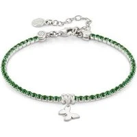 Chic Green Crystal Butterfly Bracelet