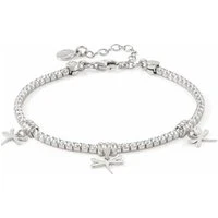 Chic Silver Crystal Dragonfly Bracelet