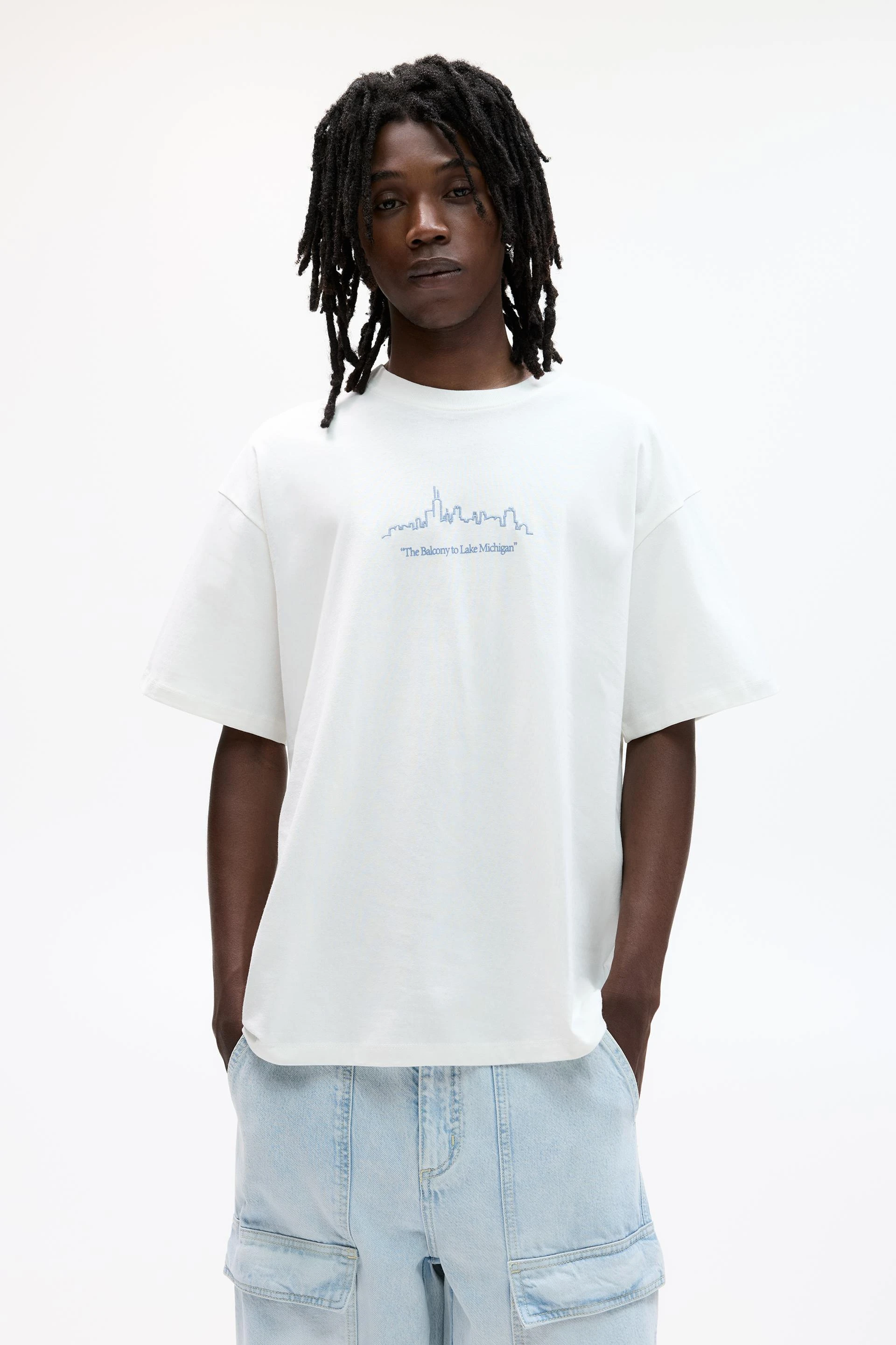 Chicago Skyline T hirt - Off white
