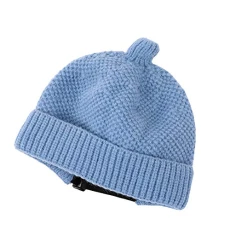 Children Knitted Cuffed Beanie Hat Headwear Fall Winter Skullcap for Boy Girl (SkyBlue) Children Knitted Cuffed Beanie Hat Headwear Fall Winter Skullcap for Boy Girl (SkyBlue)