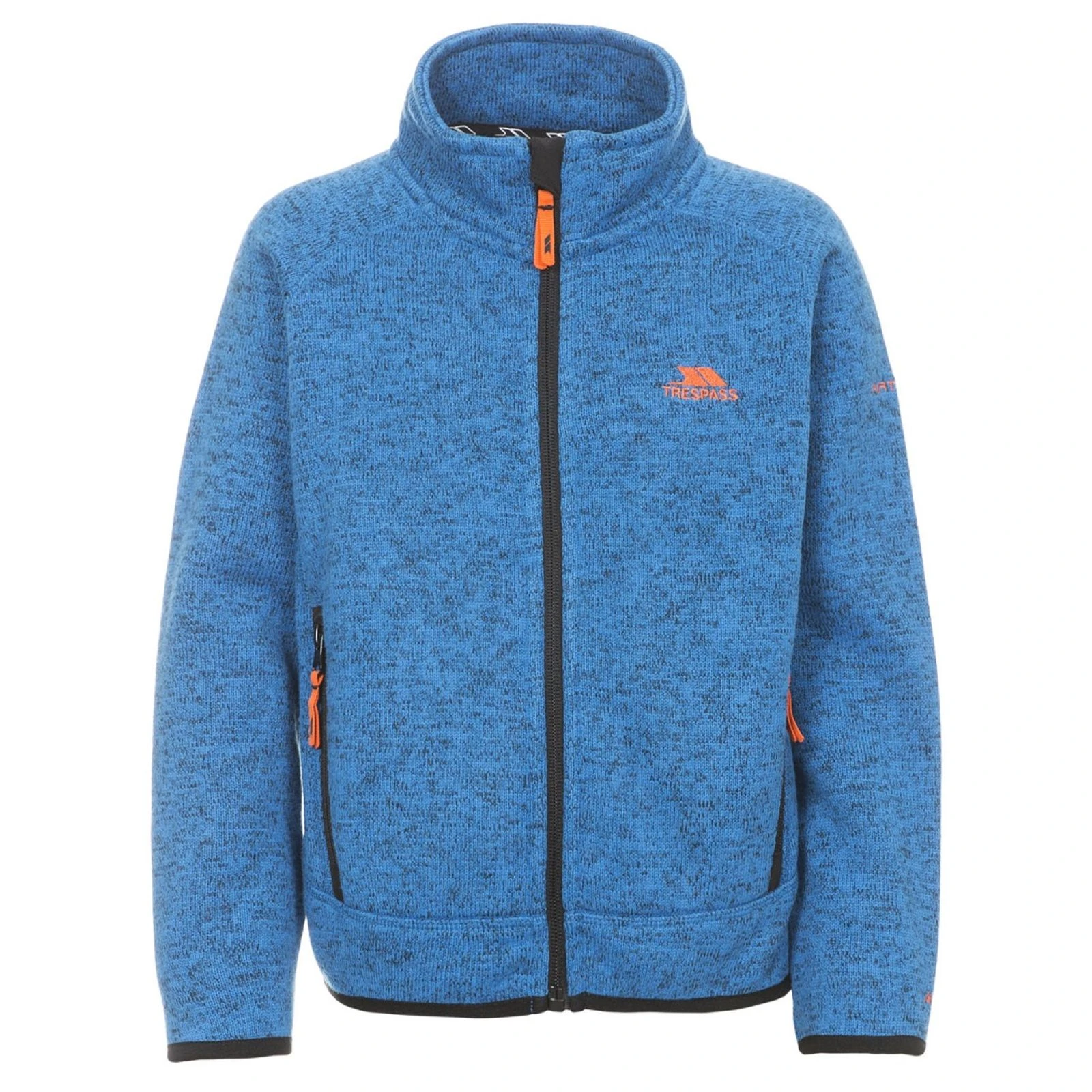 Childrens Boys Mario Full Zip Fleece Jacket Blue Marl