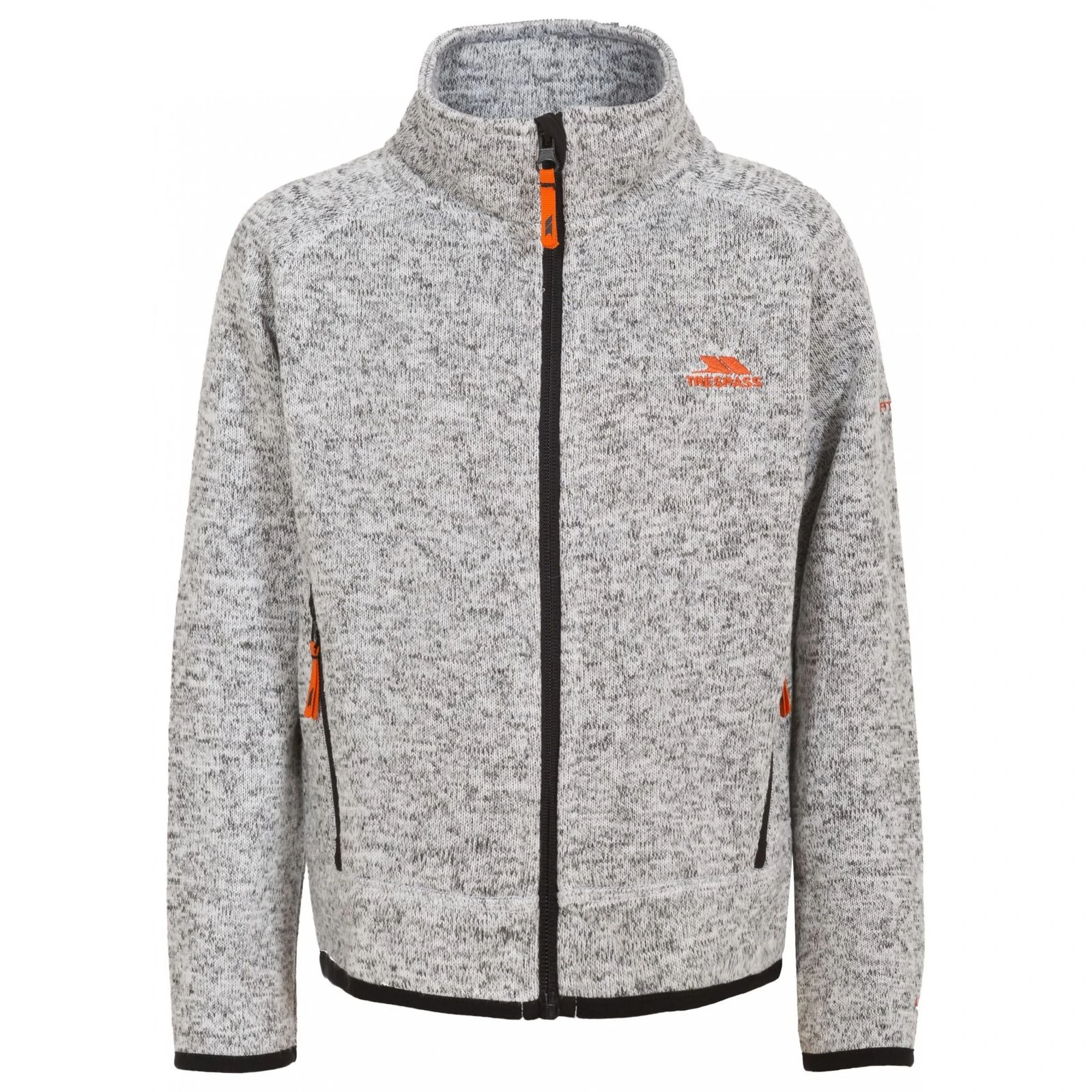 Childrens Boys Mario Full Zip Fleece Jacket Grey Marl
