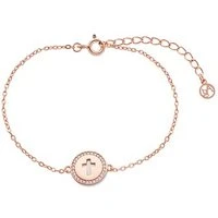 Children's Rose Gold Cross Bracelet - Rose Gold