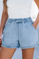 Chill Vibes Blue Denim Shorts