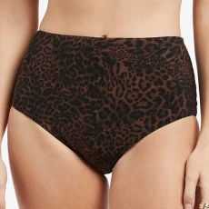 Chocolate High Waist Bikini Bottom - Brown