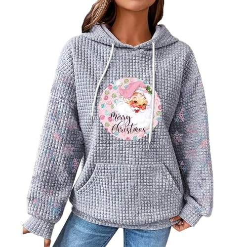 Christmas Bride Costume Women Ladies Clothes Gifts for Mum Activities Lightweight Hoodie Women Zip up Women's Christmas Printed Hooded Sweatshirt Top Clearance Store