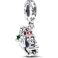 Christmas Sleigh 2023 Dangle Charm - Silver