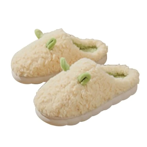 Christmas Slippers for Womens Mens Fleece Fuzzy Warm Winter Christmas Slipper Festive Reindeer Elk Funny Shose Ladies Anti-Slip Xmas Slippers Slip-On Bedroom Classic House Slipper