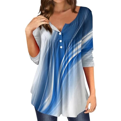 Christmas T Shirts Women Christmas Top for Women White Tshirt Women Ladies White Blouse Tunic Tops Christmas Jumpers UK Womens Sweatshirt Womens Plus Size Jumpers for Women(Blue,L)