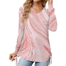 Christmas Tops for Women UK Womens Top Xmas T Shirts Silk Blouses Womens Christmas Tunic Tops Womens Jumpers Size 10 Women's Sweatshirts Plus Size Xmas Jumper(Pink,M)