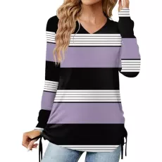Christmas Tops for Women UK Women's Tops and Blouses Tshirts Silk Blouse Long Sleeve Tunic Tops Women Warm Jumpers for Women UK Women Christmas Sweatshirt Womens Plus Size Tops(Purple,S)