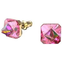 Chroma Pink Square Stud Earrings