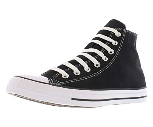 Chuck Taylor All Star High Top Sneaker, Black (White Sole), Size 10