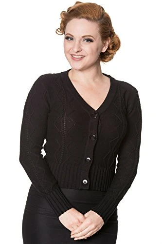 Chunky Knitted Empire Cardigan Black