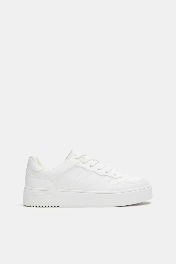 Chunky Sole Trainers - White