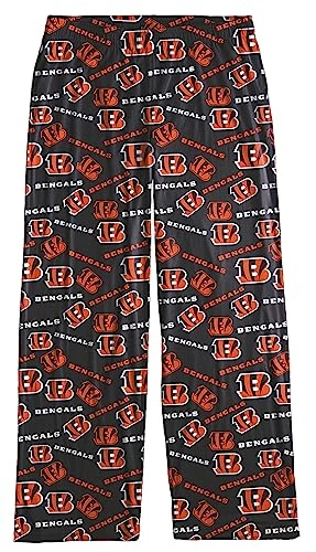 Cincinnati Bengals Women's Scatter Pattern Pajama Lounge Multi Color Pants, Multi, XL