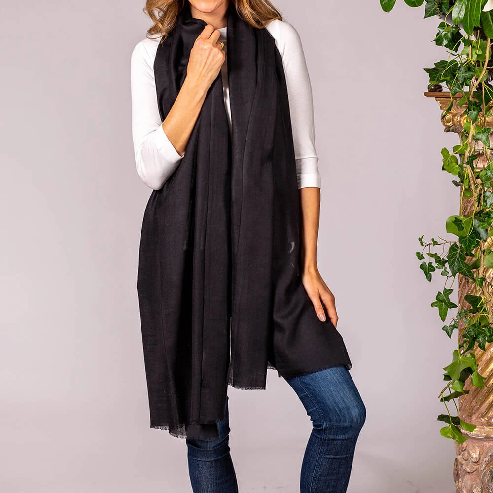 Classic Cashmere and Silk Scarf