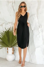 Classic Charm Black Maxi Dress