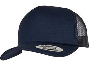 Classic curved visor foam trucker cap Baseball, navy, One Size