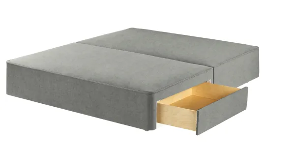 Classic Divan Base - Mole Mercury, Drawers, King