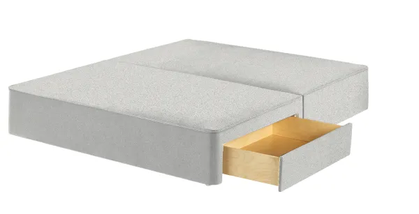 Classic Divan Base - Rustika Pale Grey, Drawers, King