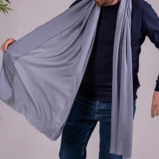 Classic Grey Silk and Wool Scarf Classic Grey Silk and Wool Scarf