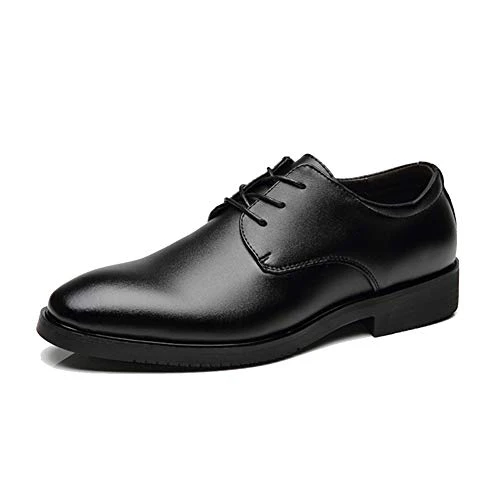 Classic Mens Casual Formal Laced Pointed Leather Shoes Wedding Prom Office Black 44