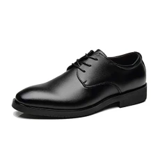 Classic Mens Casual Formal Laced Pointed Leather Shoes Wedding Prom Office Black 44