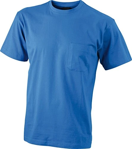 Classic Men's T-Shirt with Breast Pocket (M, Royal)