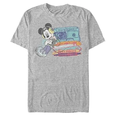 Classic-Mickey Tapes Organic Short Sleeve T-Shirt, Melange Grey, S Classic-Mickey Tapes Organic Short Sleeve T-Shirt, Melange Grey, S