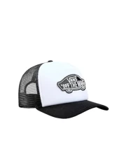 Classic Patch Curved Bill Trucker Cap - White/Black Classic Patch Curved Bill Trucker Cap - White/Black