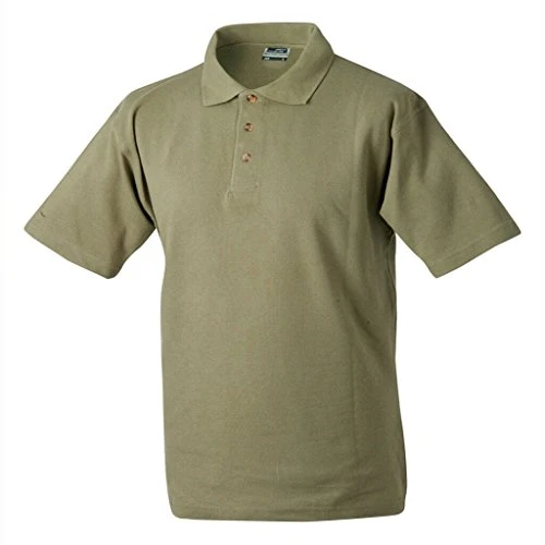 Classic piqué Polo Shirt for Leisure and Sports Activities (XL, Khaki)