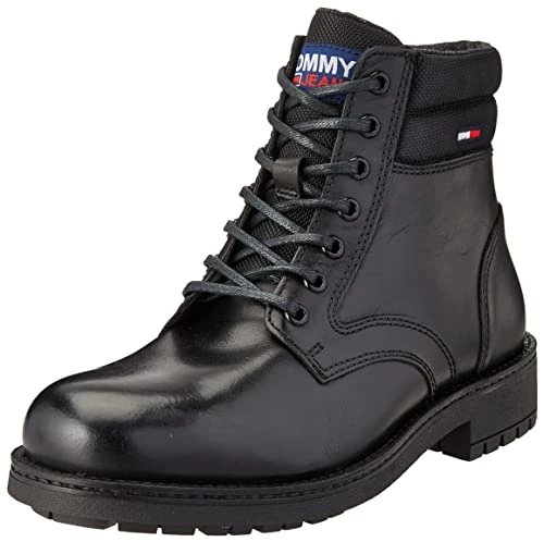 Classic Short LACE UP Boot, Black, 10.5