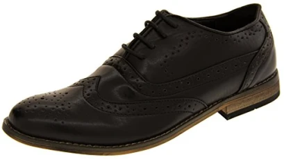 Classics Mens Jack 2 Black Matt Faux Leather Brogues UK 9