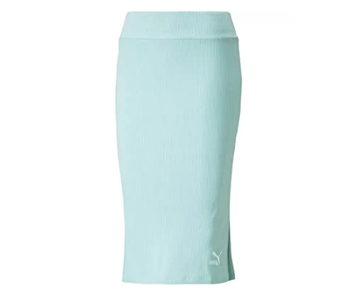 Classics Ribbed Midi Skirt Womens Active Skirts Size S, Color: Teal