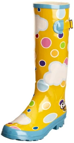 Classics Women's Sunshine Splash Sky Blue/Yellow Wellington Boot TLA054 5 UK