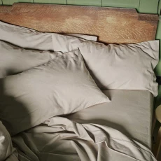 Clay Single Brushed Cotton Flat Sheet - Beige