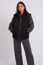 Clean Padded Gilet Black /